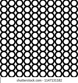 Vector seamless black and white circles pattern