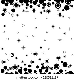 Vector Seamless Black And White .Colorful Polka Dot Pattern, Seamless Background