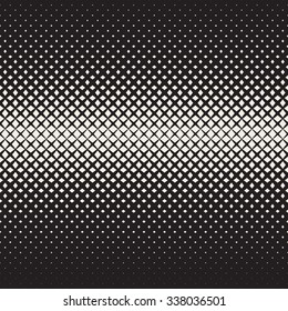 Vector Seamless Black and White  Cross Halftone Grid Gradient Pattern Geometric Abstract Background