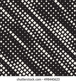 Patrón De Rombo De Medio Tono De Líneas Diagonales Blancas Y Negras Sin Costuras De Vector. Diseño de fondo geométrico Abstractas