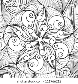 vector seamless black and white drawing texture