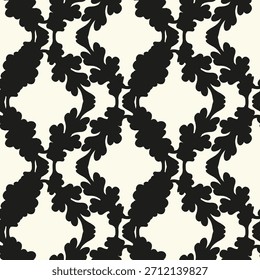 Vector sin fisuras blanco y negro floral triángulo orgánico líneas hexagonal patrón geométrico fondo Abstractas