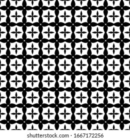 vector seamless black and white geometric pattern on a transparent background