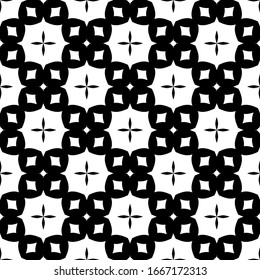 vector seamless black and white geometric pattern on a transparent background