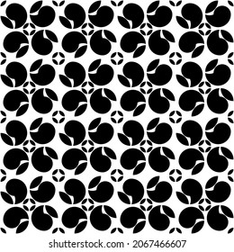 Vector seamless black and white geometric pattern.