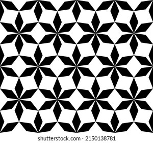 Patrón De Líneas De Hexágono Geométrico Blanco Y Negro Sin Precedentes