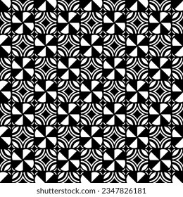 Vektornahtloses geometrisches Muster aus Schwarz und Weiß.