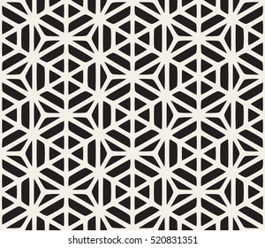 Vector Seamless Black White Geometric Hexagon Stock Vector (Royalty ...