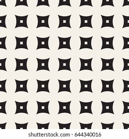 Vector Seamless Black And White Geometric Rounded Lines Pattern. Abstract Geometric Background Design