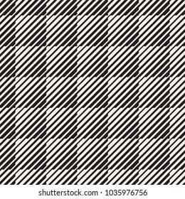 Vector seamless black and white halftone lines pattern. Abstract geometric retro background design.
