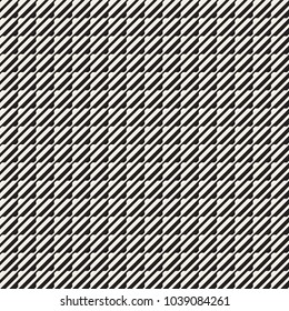 Vector seamless black and white halftone lines pattern. Abstract geometric retro background design.