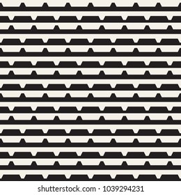 Vector seamless black and white halftone lines pattern. Abstract geometric retro background design.