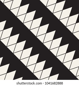 Vector seamless black and white halftone lines grid pattern. Abstract geometric retro background design.