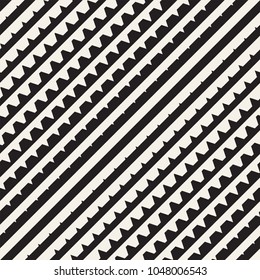 Vector seamless black and white halftone lines grid pattern. Abstract geometric retro background design.