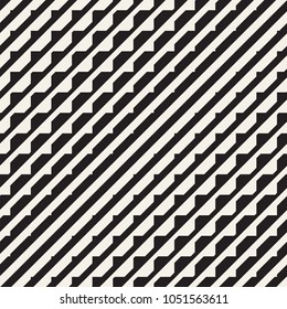 Vector seamless black and white halftone lines grid pattern. Abstract geometric retro background design.
