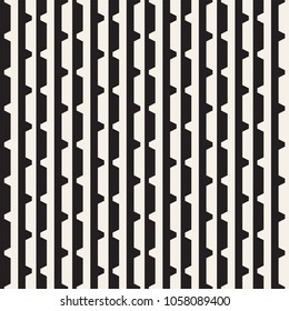 Vector seamless black and white halftone lines grid pattern. Abstract geometric retro background design.
