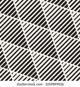 Vector seamless black and white halftone lines grid pattern. Abstract geometric retro background design.