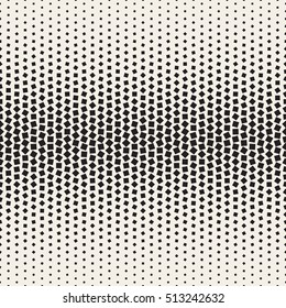 Vector Seamless Black and White Halftone Gradient Circles Pattern. Abstract Geometric Background Design