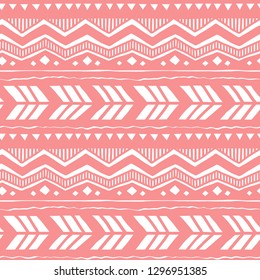 Vector seamless black and white illustration. Ethnic hand drawn pattern for wallpaper,fabric, textile