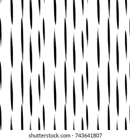 Vector Seamless Black And White Irregular Vertical Lines. Abstract Background Pattern