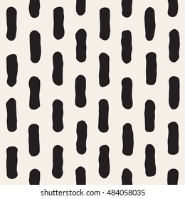 Vector Seamless Black And White Jumble Lines Pattern. Abstract Freehand Background Design