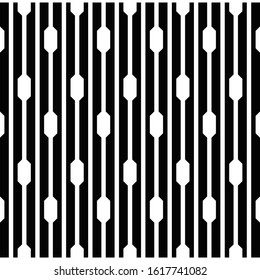 Vector Seamless Black and White Lace Floral Pattern. Abstract Geometric Background Design