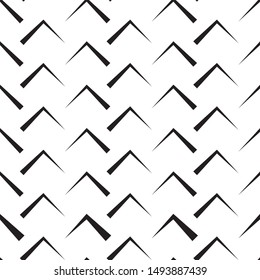 Vector seamless black and white lines pattern abstract background.