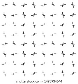 Vector seamless black and white lines pattern abstract background