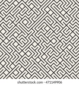 Black White Classic Meander Seamless Pattern Stock Vector (Royalty Free ...
