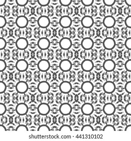Vector Seamless Black and White Ornamental Pattern.
