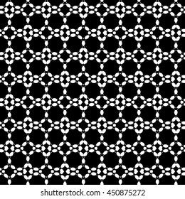 Vector Seamless Black and White Ornamental Pattern.
