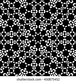 Vector Seamless Black and White Ornamental Pattern.