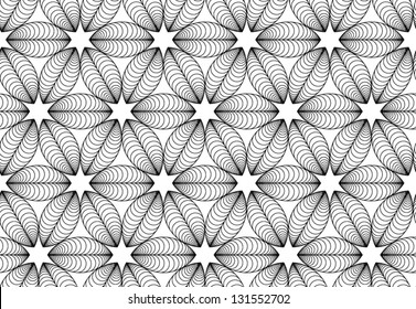 Vector seamless black and white pattern with coffee grain.