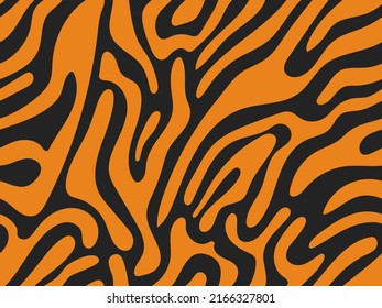 Vector Seamless Black and White Pattern of Leopard and Zebra Skins on an Isolated White Background. Stock texture of the animal. Fashion design, print on fabric wallpaper, website template design.