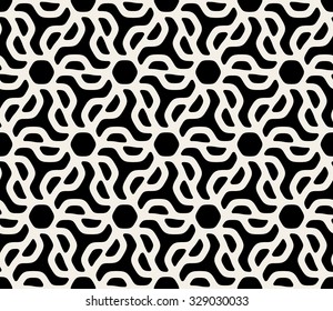 Vector Seamless Black And White Pattern