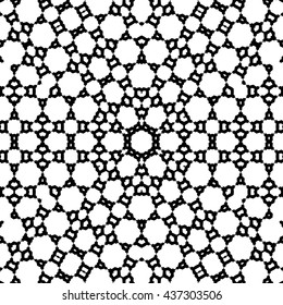Vector Seamless Black and White Pattern