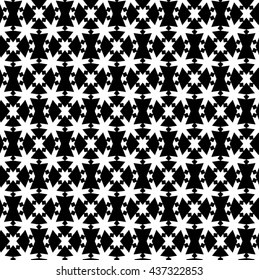 Vector Seamless Black and White Pattern