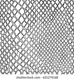 Vector Seamless Black And White Pattern Of Snake. EPS