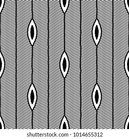Vector Seamless Black and White Round Star Lace Ornamental