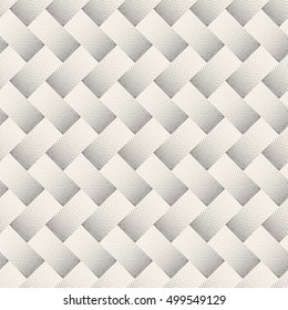 Vector Seamless Black and White Stippling Halftone Gradient Rectangles Pattern. Abstract Geometric Background Design