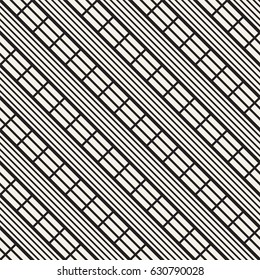 Vector seamless black and white trendy pattern. Modern stylish repeating texture. Repeating geometric lattice