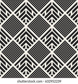 Vector seamless black and white trendy pattern. Modern stylish repeating texture. Repeating geometric lattice