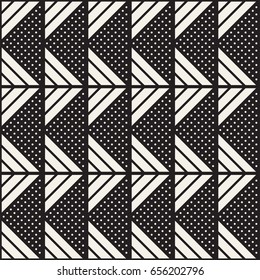 Vector seamless black and white trendy pattern. Modern stylish repeating texture. Repeating geometric lattice