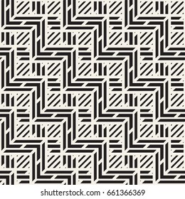 Vector seamless black and white trendy pattern. Modern stylish repeating texture. Repeating geometric lattice