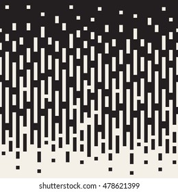 Vector Seamless Black To White Vertical Rectangle Lines Color Transition. Abstract Geometric Background Design