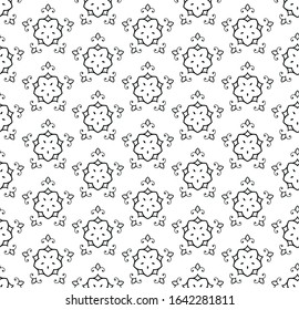 Vector Seamless Black - White Vintage Pattern