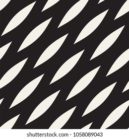 Vector Seamless Black and White Wavy Lines Simple Pattern. Abstract Geometric Background