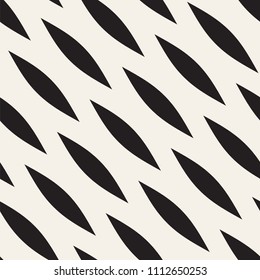 Vector Seamless Black and White Wavy Lines Simple Pattern. Abstract Geometric Background