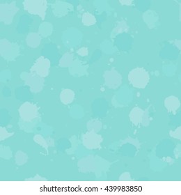 Vector seamless blot pattern in sky blue, turquoise color. Tender delicate romantic design for textile, fabric, wrapping, cover, website, card, background, wallpaper. Baby watercolor pattern