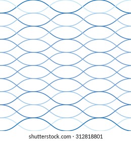 Vector seamless blue abstract wave pattern